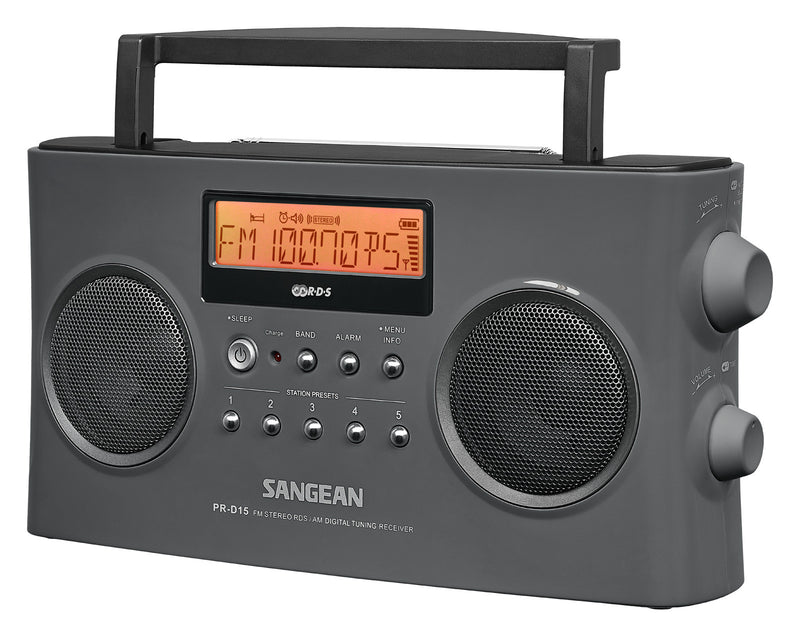 Sangean PR-D15 FM-Stereo RDS (RBDS) / AM Digital Tuning Portable Receiver