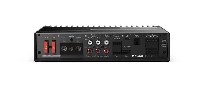 Audiocontrol D-4.800 High-Power 4 Channel DSP Matrix Amplifier with Accubass®